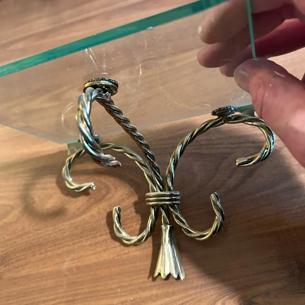 Vintage Home Interiors Decorative Gold Glass Wall Shelf | Gold